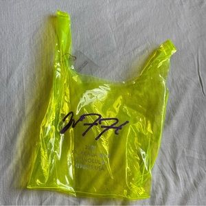 Cute neon clear tote bag